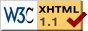 Valid XHTML 1.1 &nbsp;|
